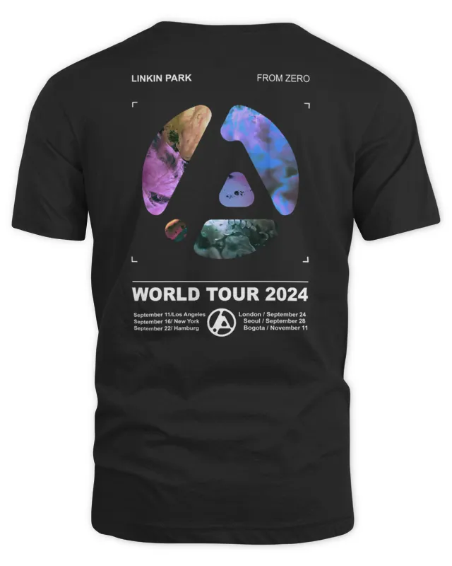 New Official Linkin Park From Zero World Tour Tee Black