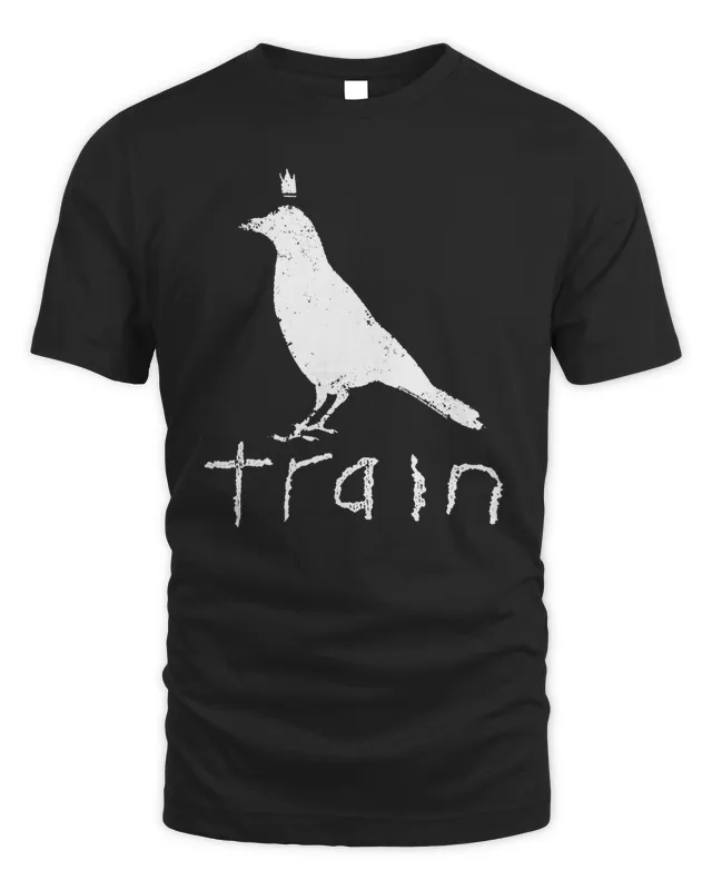 New Train Rock Band White Crow Black Tee
