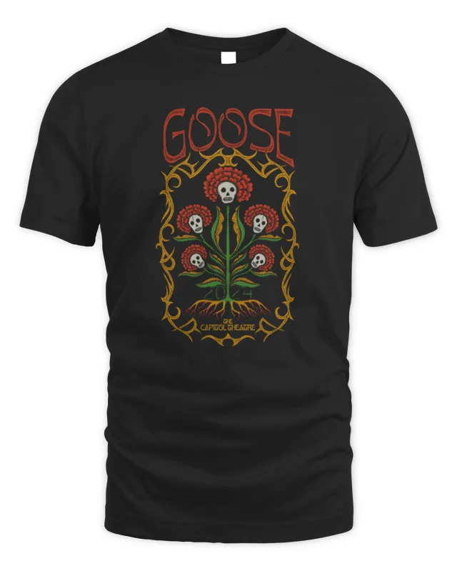 Goose Merch Skull Flowers Tee Cap Theatre 