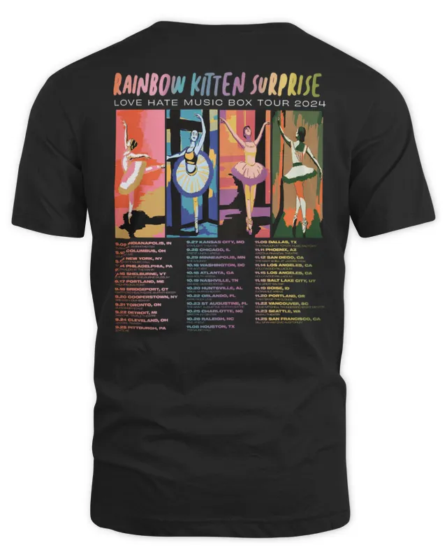New Love Hate Music Box Tour Rainbow Kitten Surprise Shirts