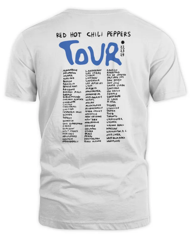 New Red Hot Chili Peppers Tour ’22-’23-’24 Merch Shirt