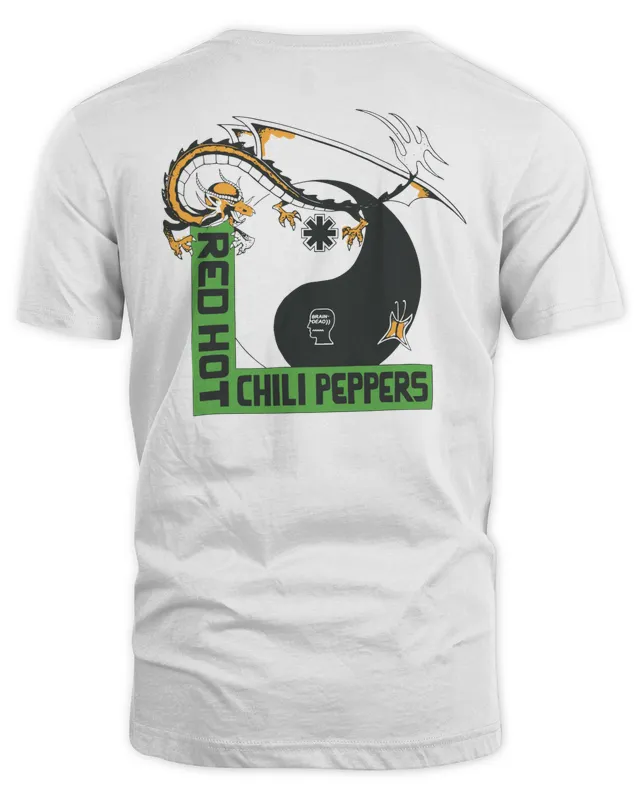 New Red Hot Chili Peppers x Brain Dead Yin Yang Tee Shirt