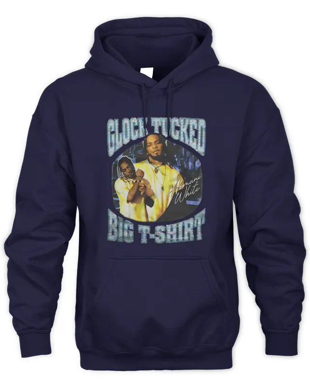 Hoodie Glock Tucked Big Armani White Billie Eilish 