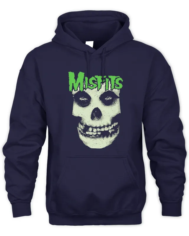 Hoodie Billie Eilish & Phoebe Bridgers Misfits Skull LOGO Green