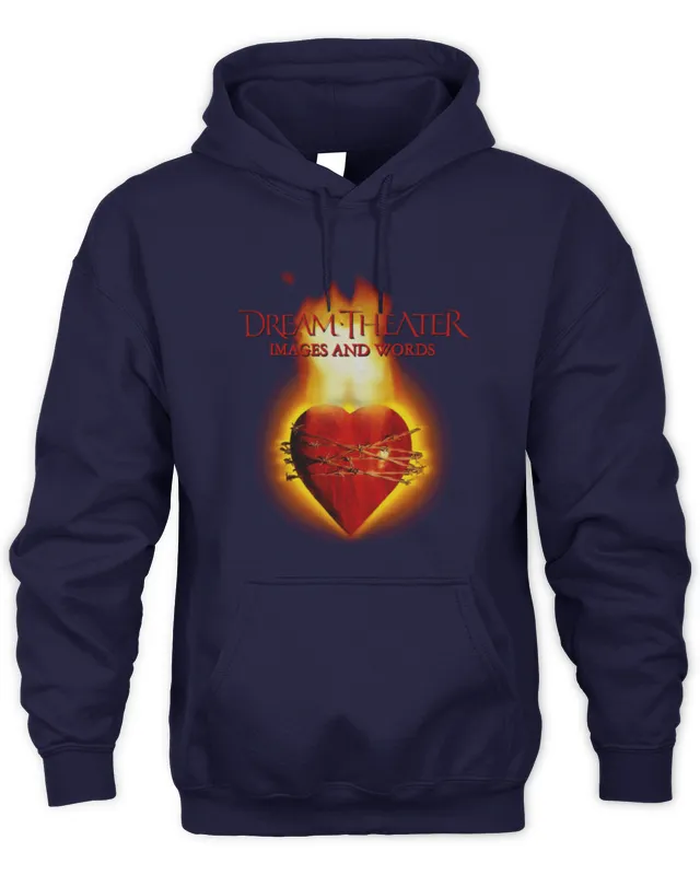 Hoodie Dream Theater Official Store Images and Words 30th Anniversary Flaming Heart Hoodie