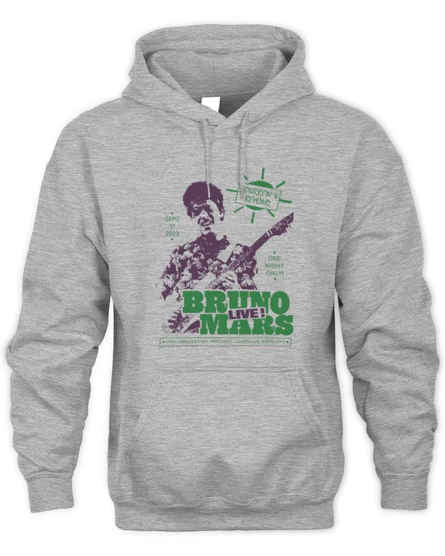 Hoodie Bruno Mars Merch Bruno Mars Live! Bourbon & Beyond 