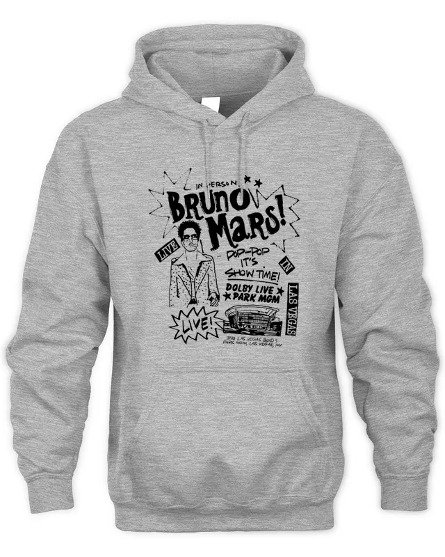 Hoodie Bruno Mars Live Bruno Mars Merch
