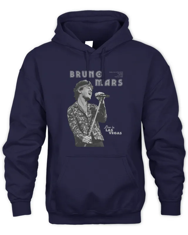 Hoodie Bruno Live in Vegas Bruno Mars Merch