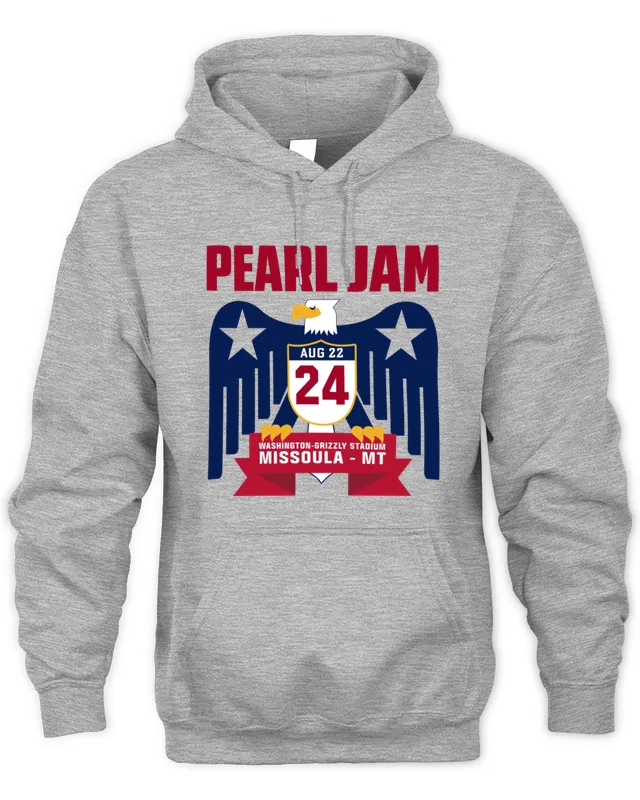 Hoodie Pearl Jam Missoula Merch Tour Eagle 