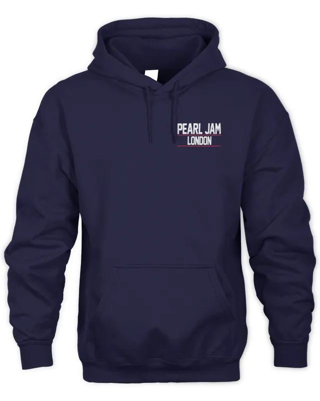 New Hoodie Official Pearl Jam Merch London Event Tee