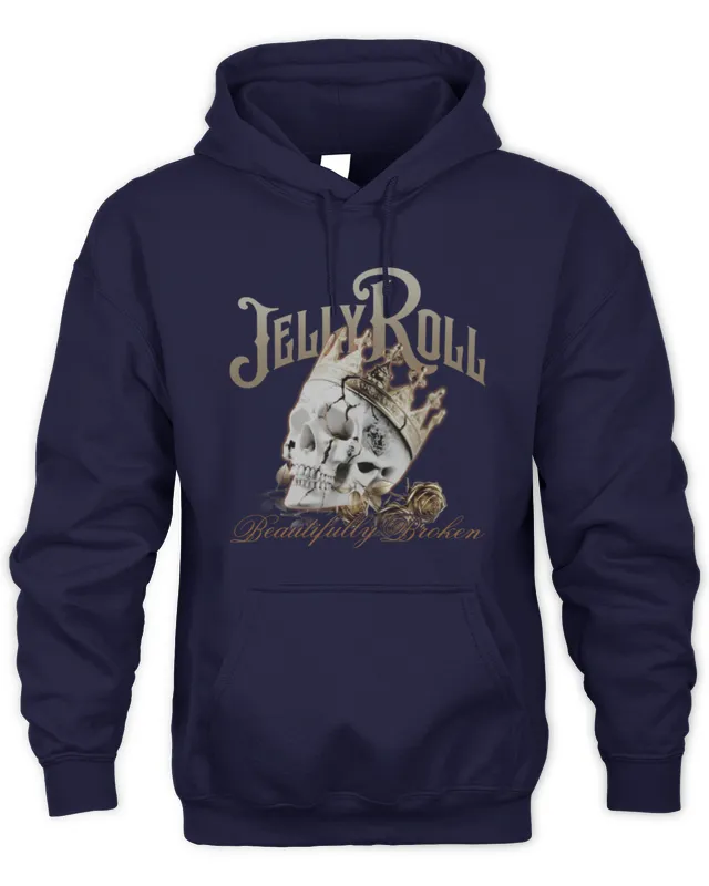 New Hoodie Jelly Roll Merch Beautifully Broken Hoodie