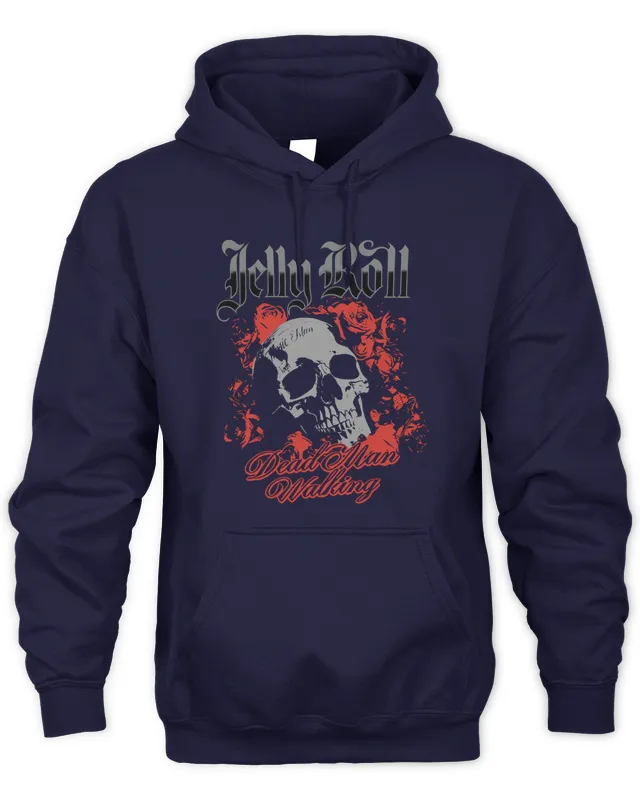 New Hoodie Jelly Roll Merch Floral Skull