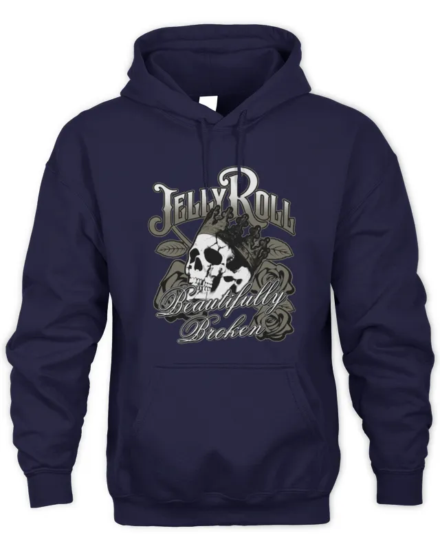 Hoodie Jelly Roll Merch Skull And Roses Hoodie