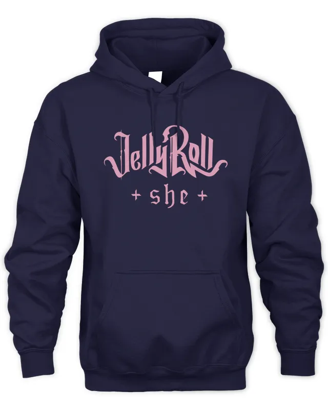 Hoodie Jelly Roll Merch Pink Skull 