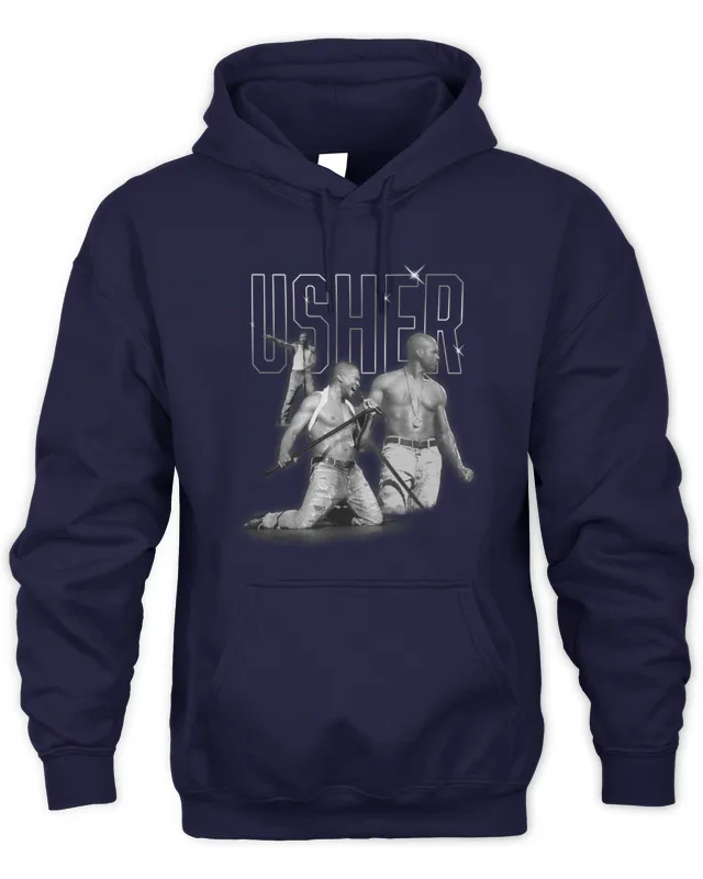 New Hoodie Official Usher Tour Merch Usher Date Back Tour Hoodie