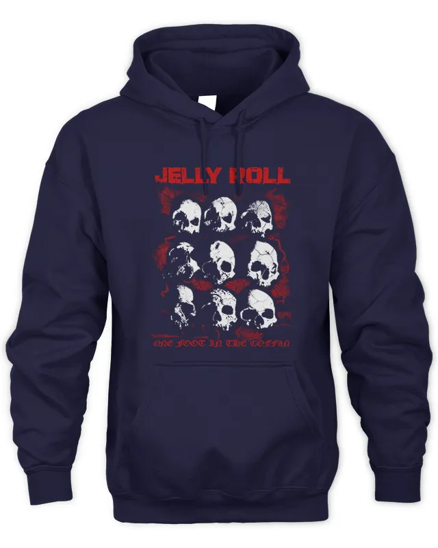 Hoodie Jelly Roll Merch Coffin Skull 