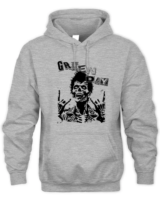 New Hoodie Green Day Band Merch Billie Joe Zombie Hoodie