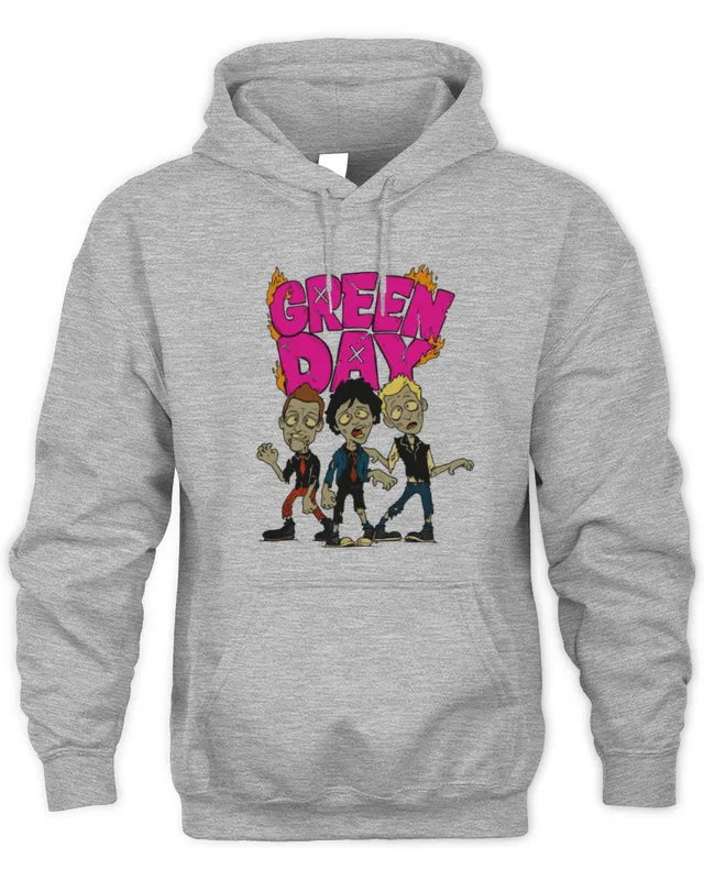 Hoodie Green Day Tour Merch Walking Green Day Zombie Hoodie