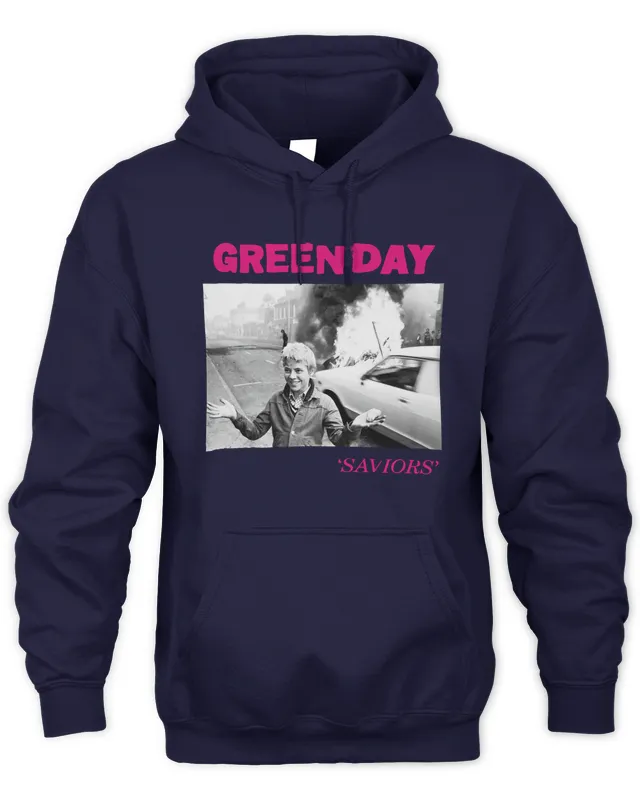 Hoodie Greenday Saviors Hoodie Green Day Merch