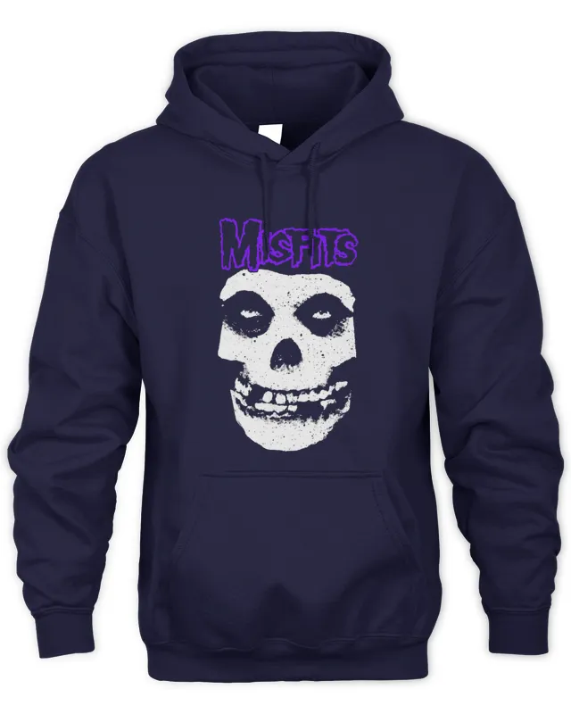 Hoodie Phoebe Bridgers & Billie Eilish Misfits Skull Purple 