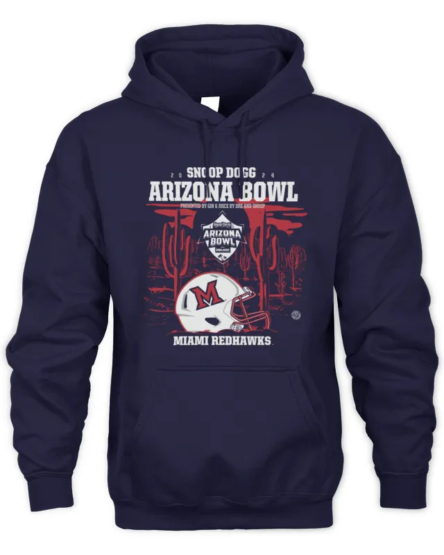 New Hoodie Miami Redhawks Snoop Dogg Arizona Bowl Helmet