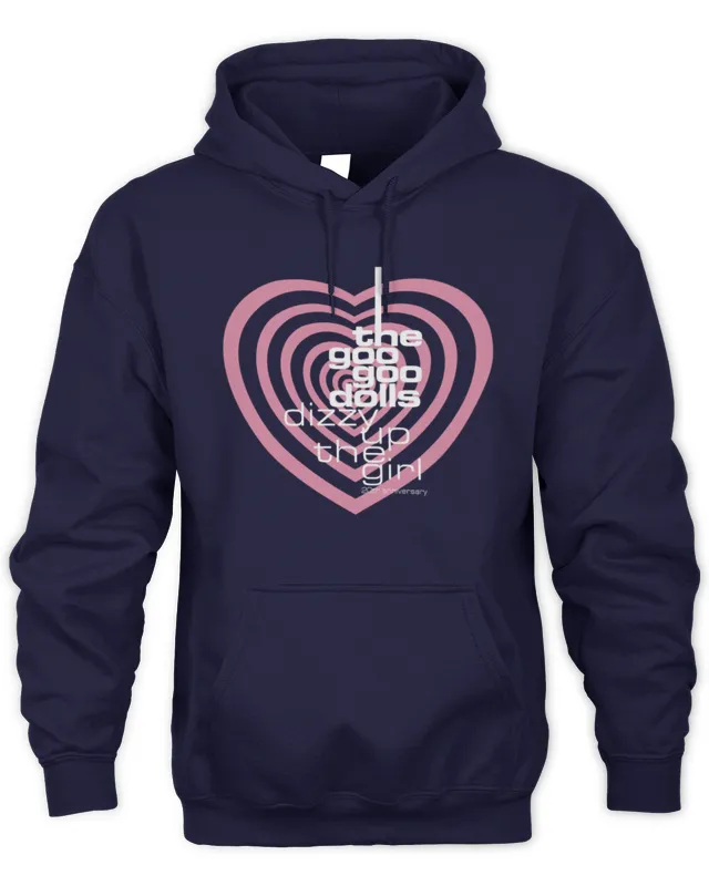Hoodie Goo Goo Dolls Official Merch Repeating Hearts 
