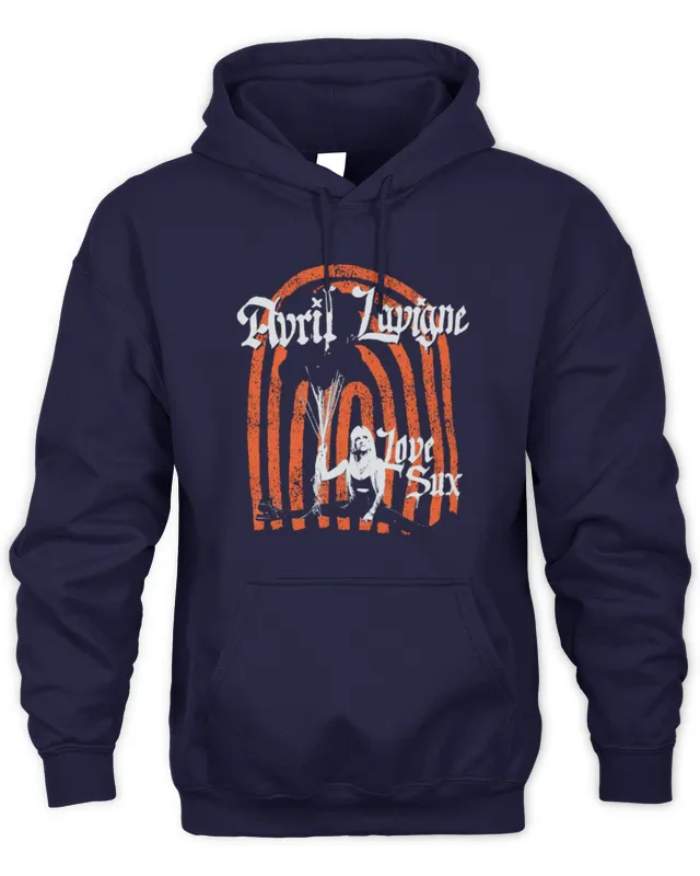 New Hoodie Avril Lavigne Store Love Sux Red Rainbow Hoodie Swea