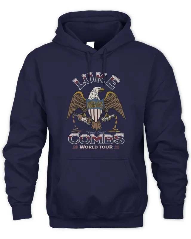 Hoodie Luke Combs Merch Eagle World Tour 