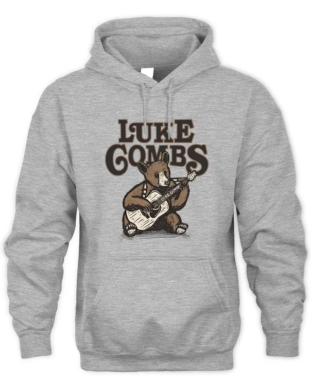 New Hoodie Luke Combs Merch Guitar Bear