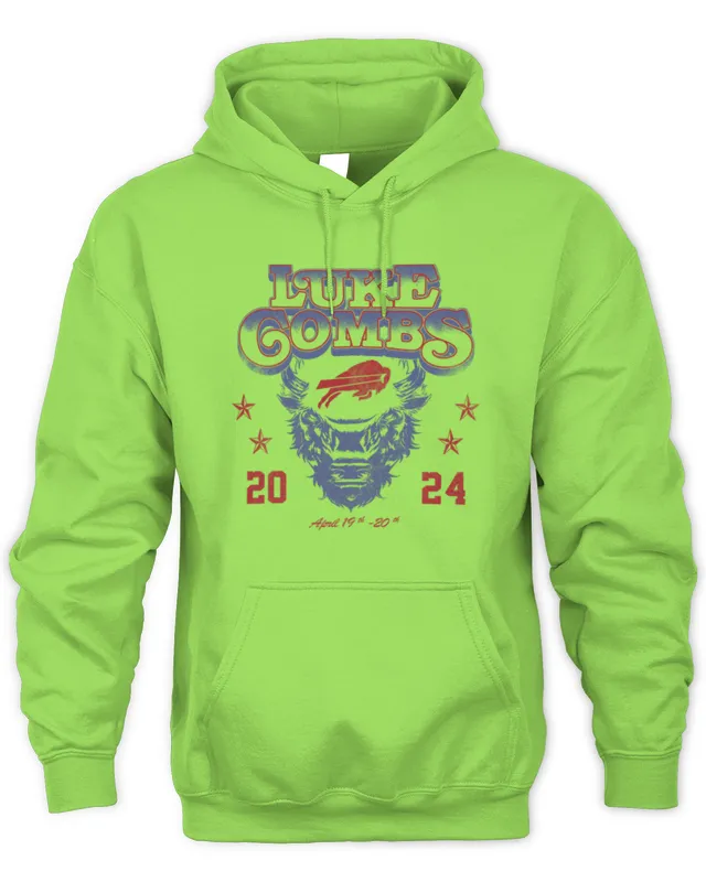 New Hoodie Luke Combs x Buffalo Bills Growin’ Up and Gettin’ Old Tour