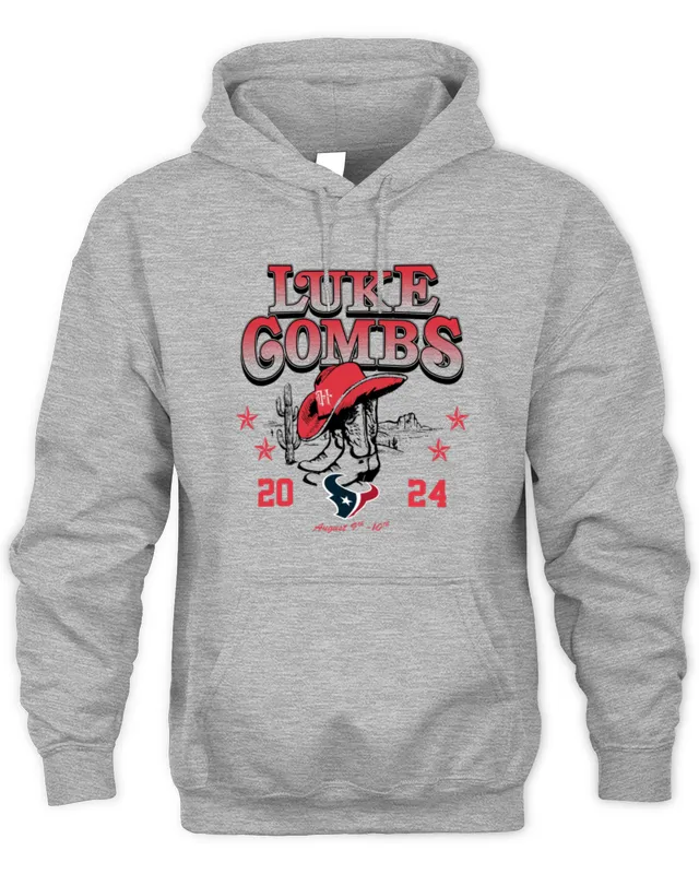 New Hoodie Luke Combs x Houston Texans Merch Growin’ Up and Gettin’ Old Tour