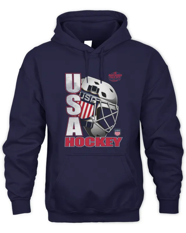 Hoodie USA 2025 4 Nations Face-Off Goalie Strong Navy