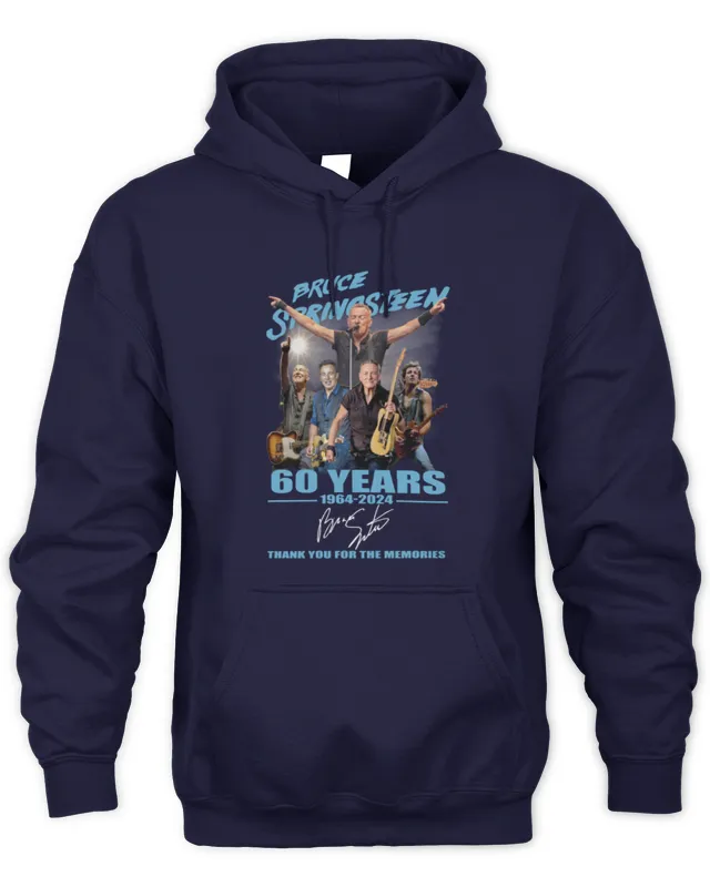 New Hoodie Bruce Springsteen Merch 60 Years Of The Memories 1964-