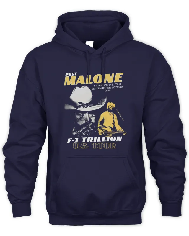 Hoodie Post Malone Merch F-1 Trillion US Tour Tee 