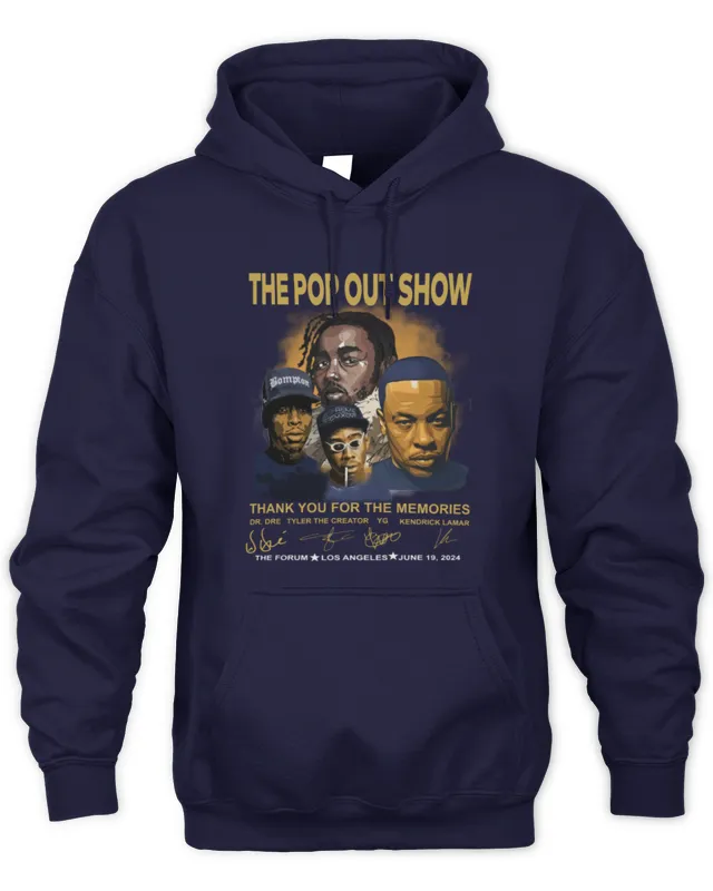 New Hoodie The Pop Out Show Thank You For The Memories Dr. Dre, Tyler The Creator, YG, Kendrick Lamar s