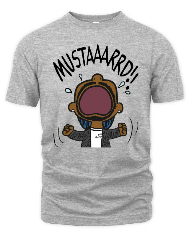New Hoodie Mustaaarrd Cartoon Cry Kendrick Lamar Tee White