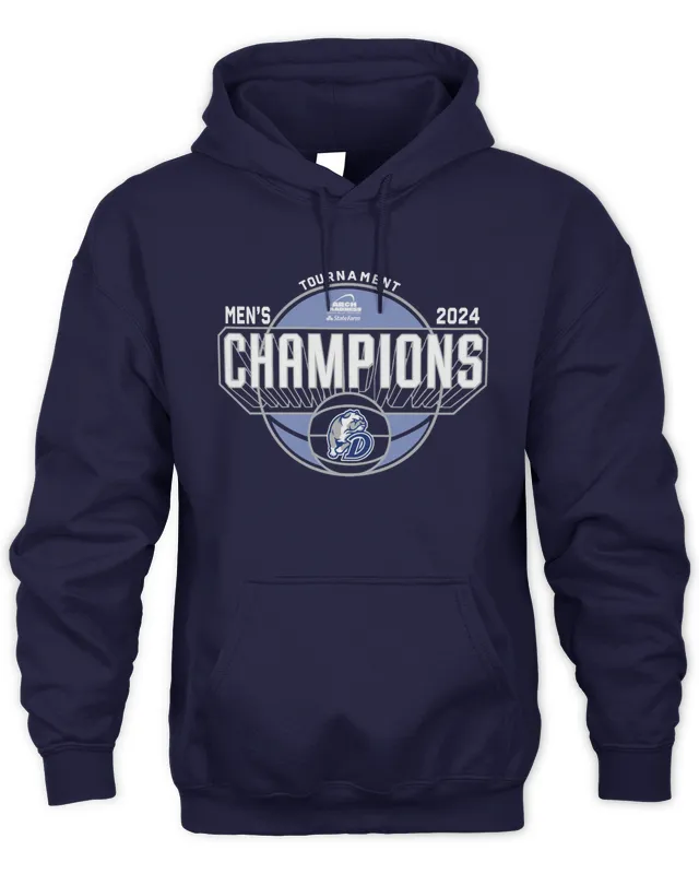 New Hoodie Official Drake Bulldogs MVC Tournament Champions Logo Black