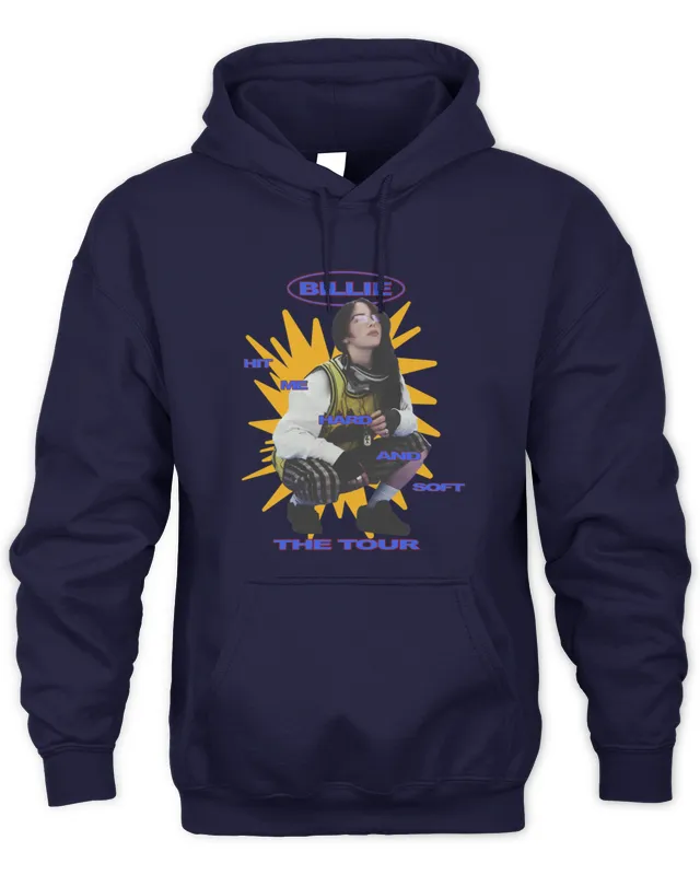 Hoodie Billie Eilish Merch Hit Me Hard And Soft World Tour Black