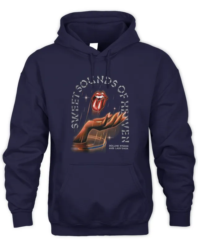 New Hoodie The Rolling Stones And Lady Gaga Sweet Sounds Monster Paw Tee