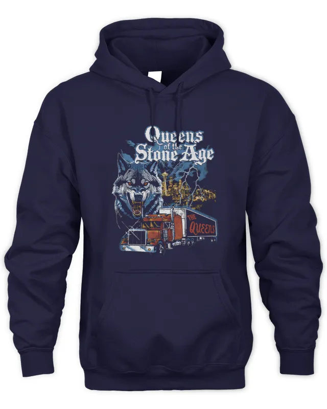 Hoodie Official Queens Of The Stone Age Classics Truck Black