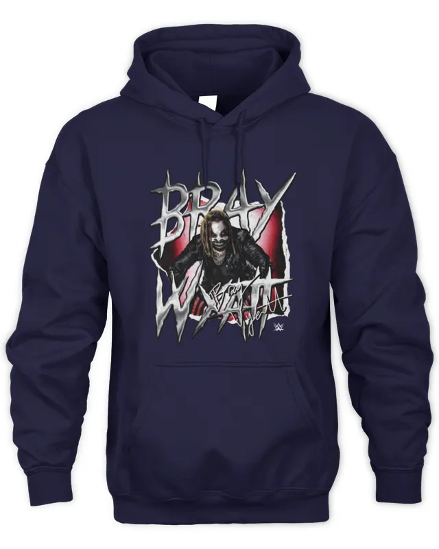 Hoodie Men's 500 Level Black Bray Wyatt Metallic 