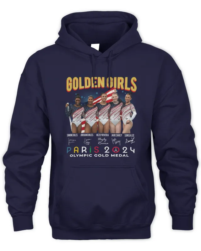 Hoodie Official Olympic Golden Girls USA Gold Medal In Paris Hoodie