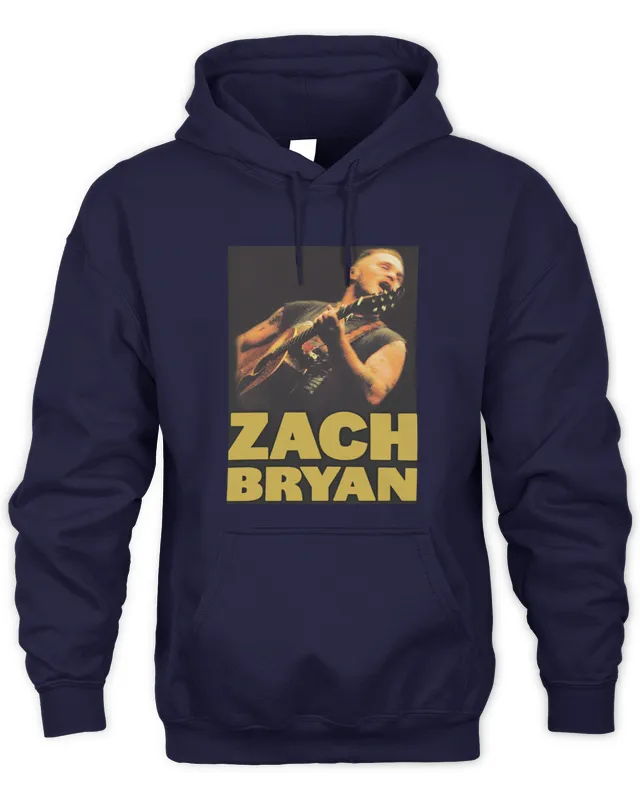 Hoodie Zach Bryan Merch Zb Guitar Washed Black Hoodie Swea