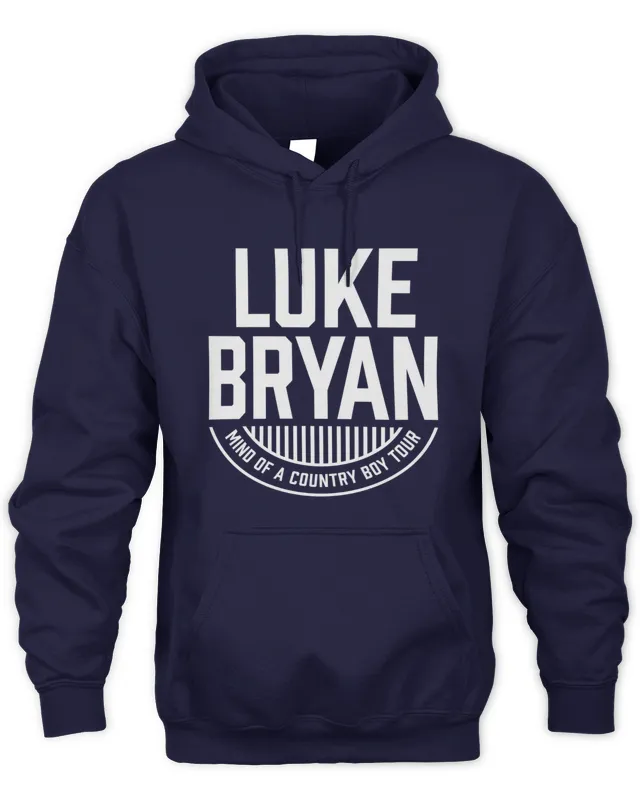 Hoodie Luke Bryan Merch Mind Of A Country Boy Tour Hoodie Black