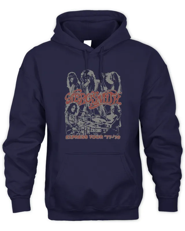 Hoodie Aerosmith Merch Express Tour 77-78 
