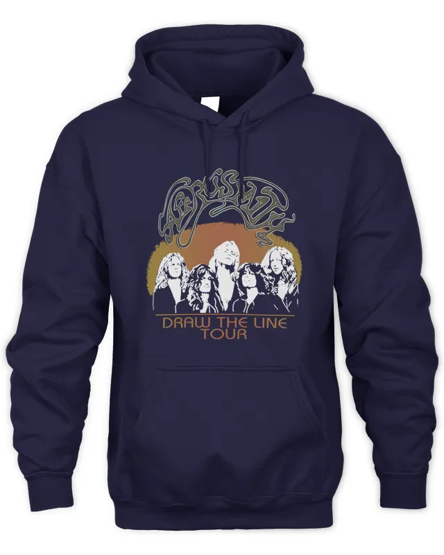 New Hoodie Aerosmith Merch Aerosmith DRAW THE LINE Tour