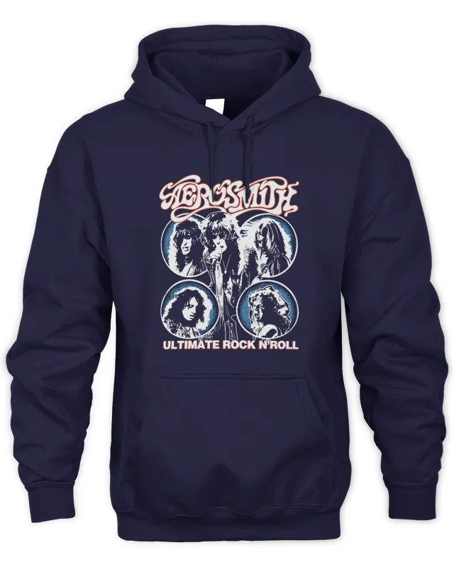 Hoodie Aerosmith Merch Ultimate Rock N Roll Tee Black