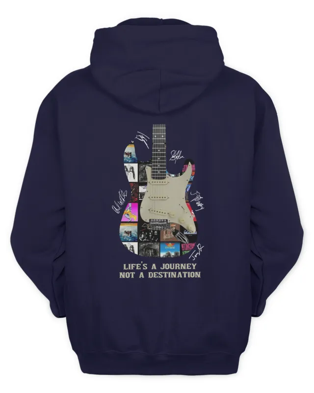 Hoodie Aerosmith 54th Anniversary 1970- Thank You For The Memories Life A Journey Not A Destination Hoodie Black