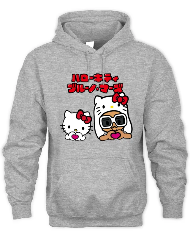 Hoodie Bruno Mars X Hello Kitty New 