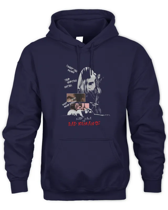 Hoodie Bad Romance In Lady Gaga Tee Black